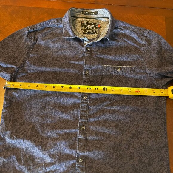 Cactus New York Mens Slim Fit Blue Button-Up Shirt On The Road Travellers S - Picture 13 of 16